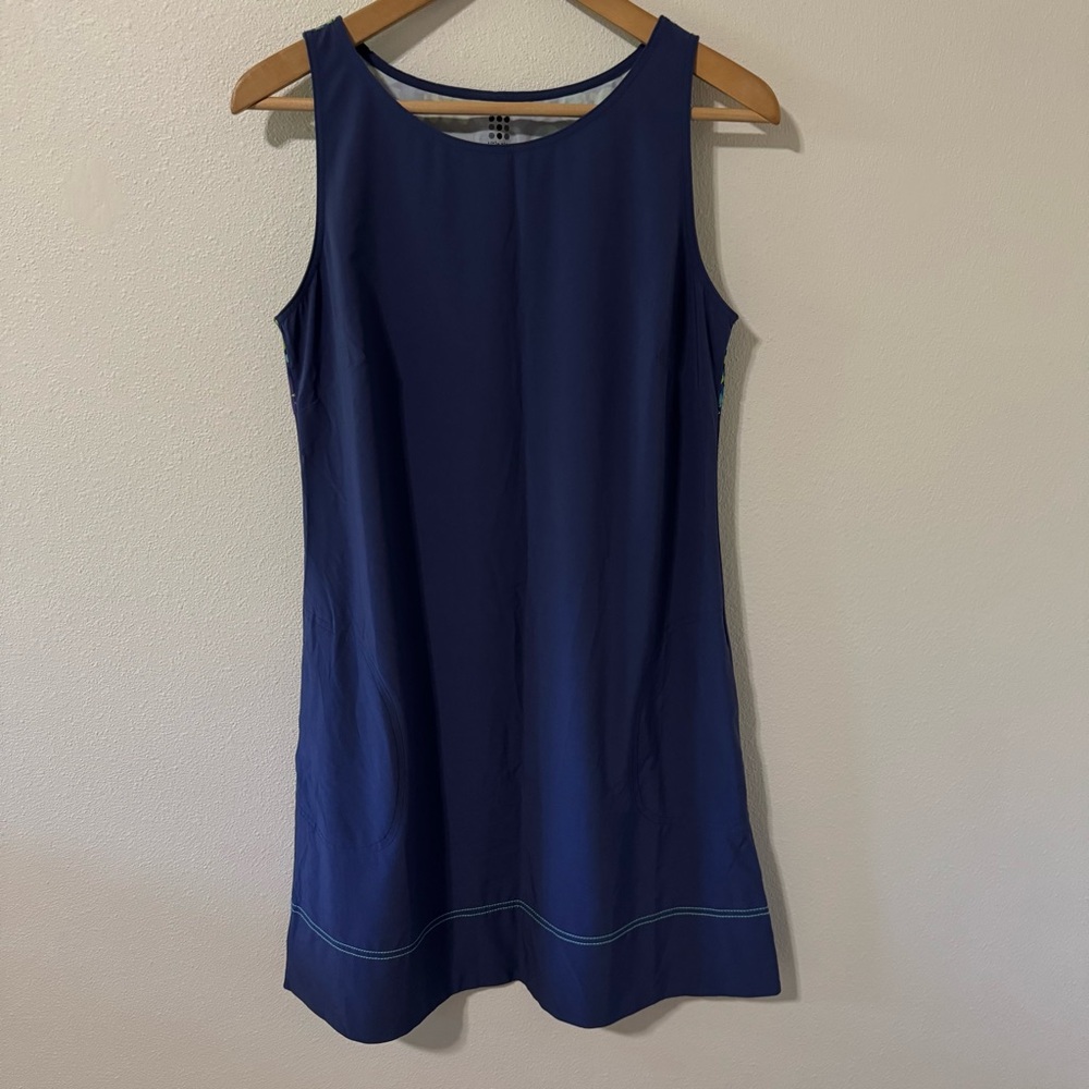 Title Nine Sleeveless Active Dress Purple Geometric Print Outdoor Hiking-Medium
